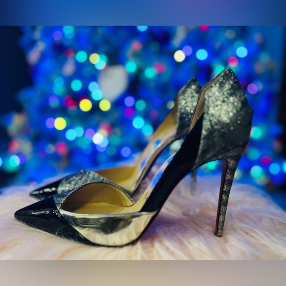 Authentic Christian Louboutin Tac Clac Glitter D’Orsay Heels – Limited Edition - Picture 4 of 13